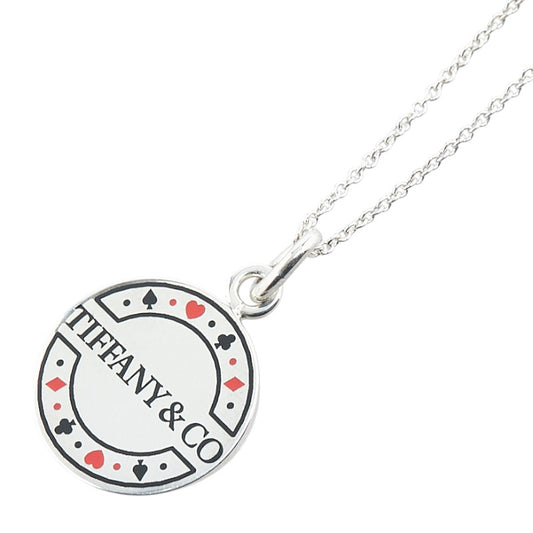 Tiffany & Co Silver Poker Chip Necklace