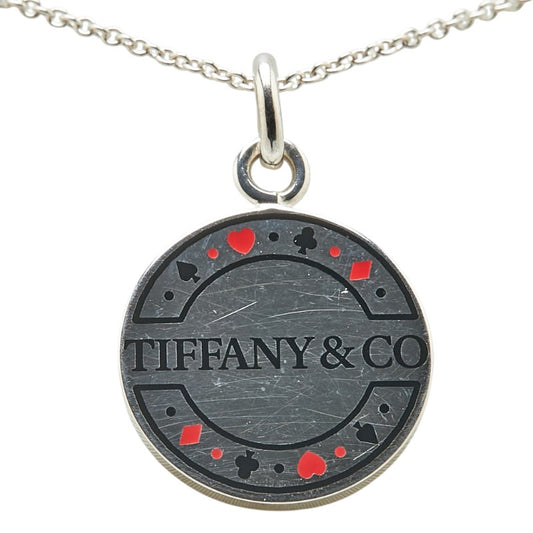 Tiffany & Co Silver Poker Chip Necklace