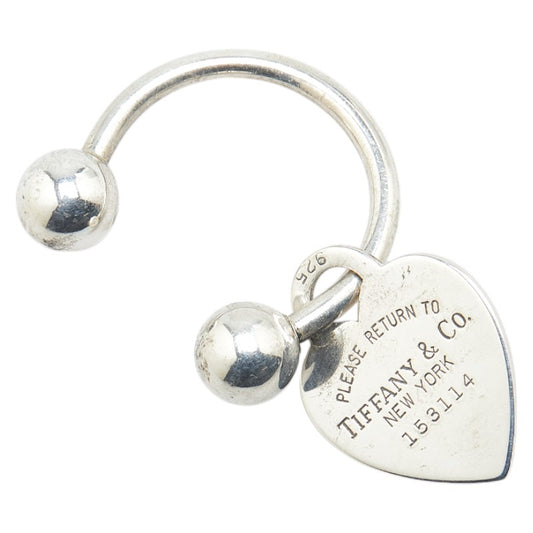 Tiffany & Co Heart Tag Keyring Silver