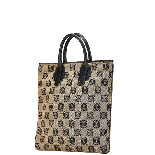 Loewe Anagram Canvas Leather Tote Bag