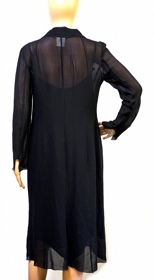 Chanel Silk Long Dress Black