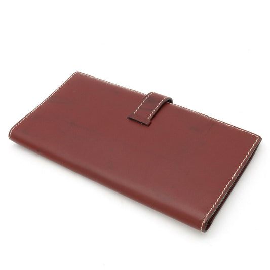 Hermes Leather Bearn Classic Long Wallet