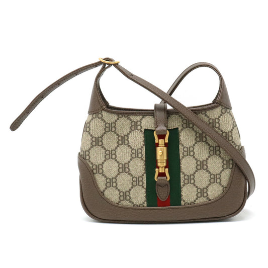 Gucci Balenciaga Jackie Shoulder Bag Beige Brown