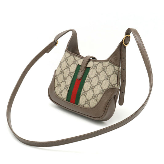 Gucci Balenciaga Jackie Shoulder Bag Beige Brown