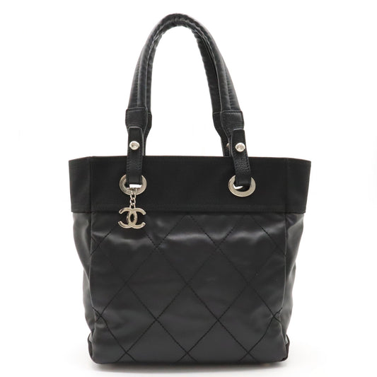 Chanel Paris Biarritz Tote PM Black Leather