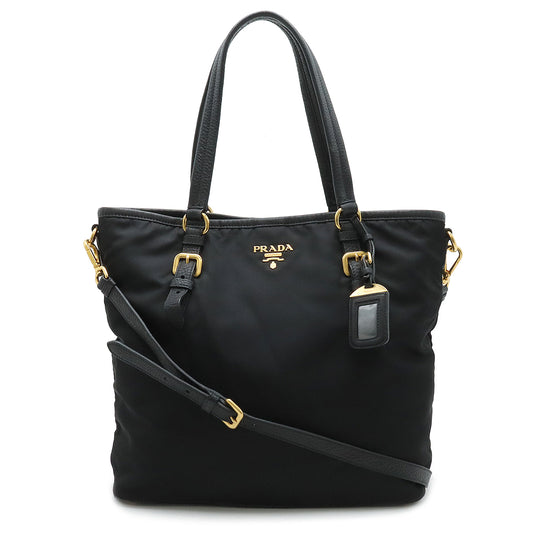 Prada Nylon Leather Tote Bag BR4365