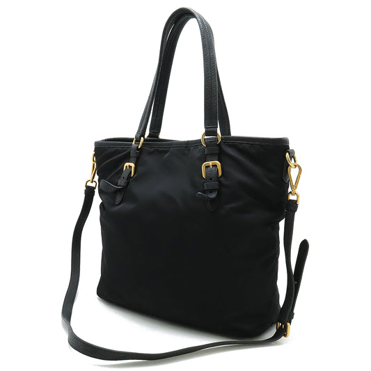 Prada Nylon Leather Tote Bag BR4365