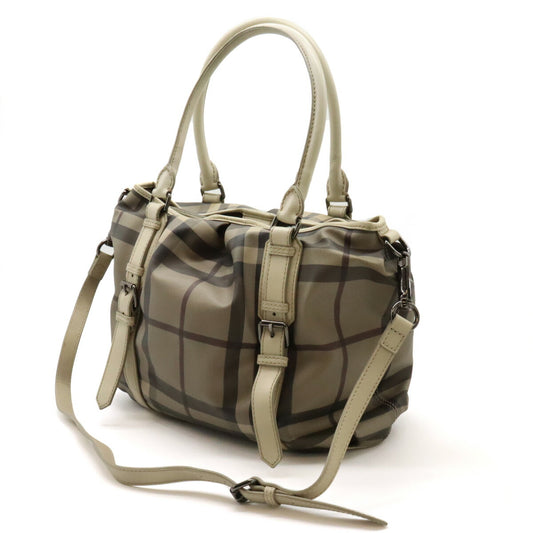 Burberry Checkered 2WAY Tote Shoulder Bag