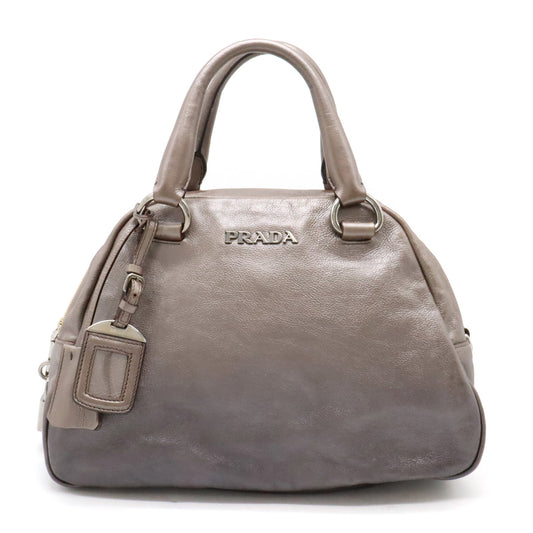 Prada Leather Mini Boston Handbag