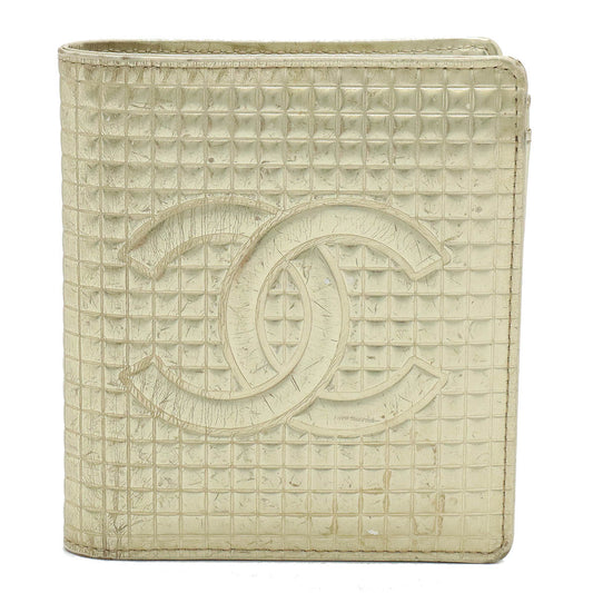 Chanel Metallic Leather Micro Chocolate Bar Wallet