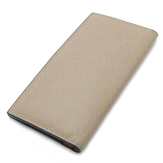 Valextra Leather Vertical 12 Card Long Wallet