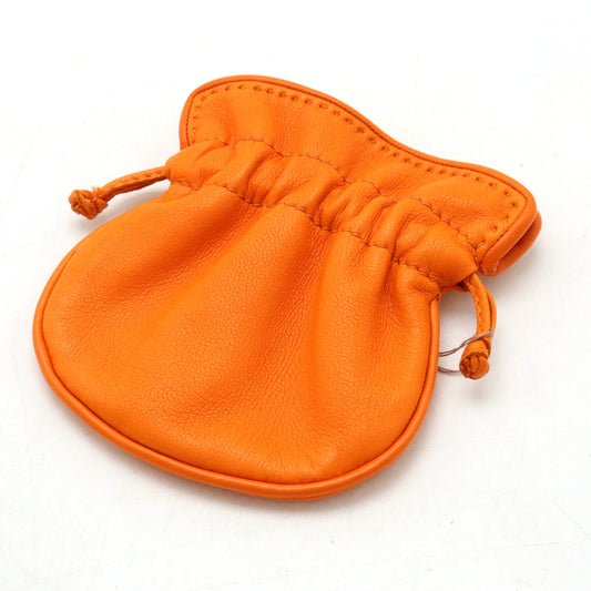 Hermes Leather Mini Drawstring Pouch