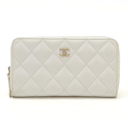 Chanel Caviar Matelasse Small Zip Wallet