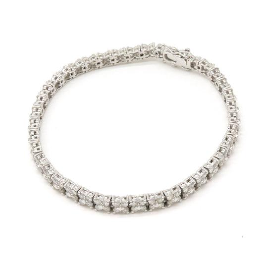 K14WG Diamond Tennis Chain Bracelet