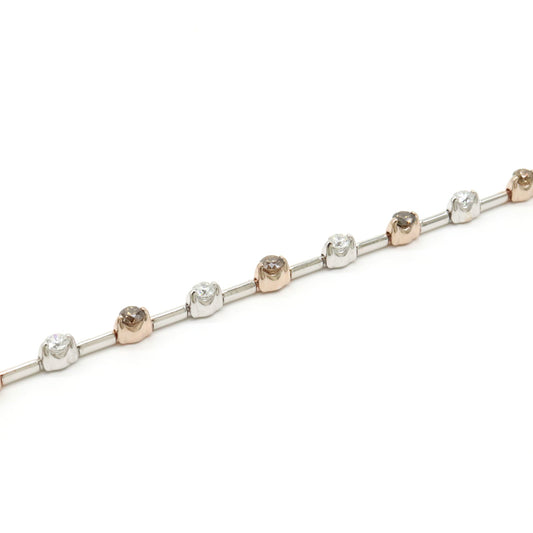 DEBEERS Diamond Bracelet K18WG/PG Gold