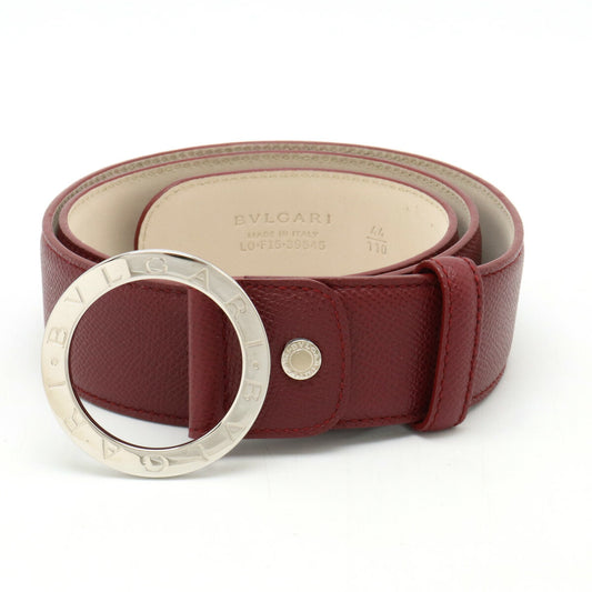 Bvlgari Leather Belt Round Logo Buckle