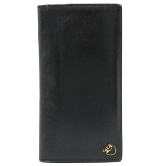 Hermes Black Leather Long Wallet