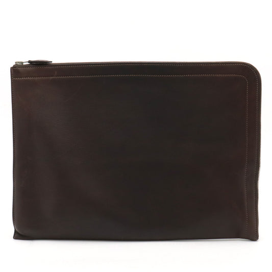 Hermes Leather Zip Computer Clutch Bag