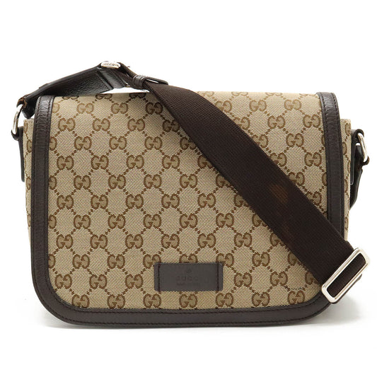 Gucci GG Canvas Leather Shoulder Bag 449172