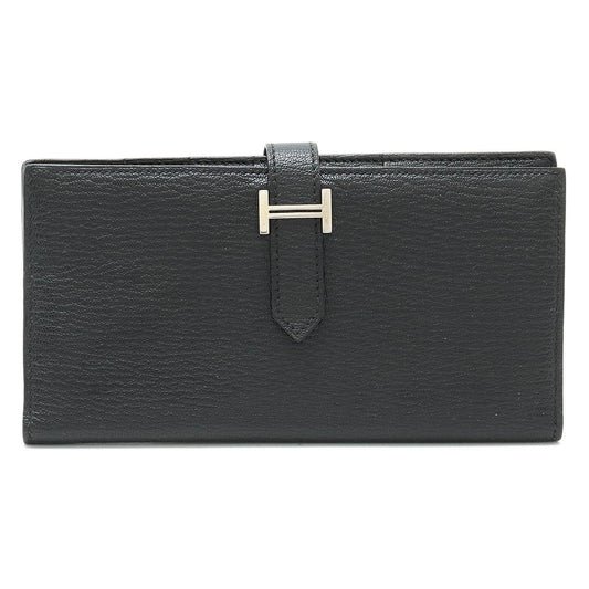 Hermes Chevre Bearn Souffle Long Wallet Black