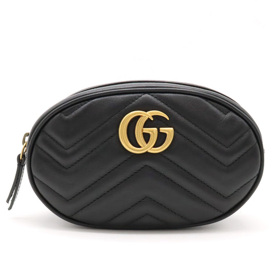 Gucci GG Marmont Quilted Leather Belt Bag Black