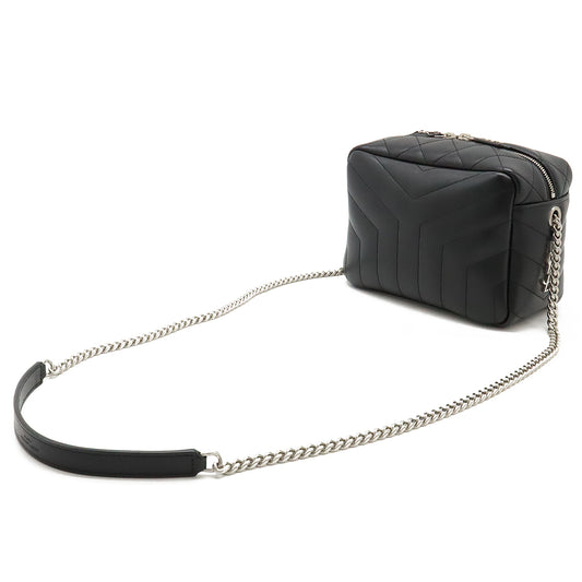 YSL Monogram Loulou Leather Shoulder Bag Black