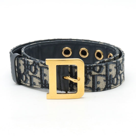 Dior Oblique Jacquard Leather Belt D Buckle