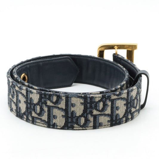 Dior Oblique Jacquard Leather Belt D Buckle