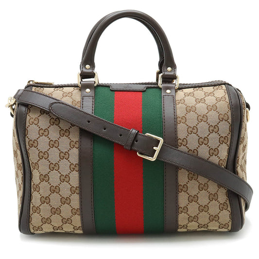 Gucci GG Canvas Leather 2WAY Handbag