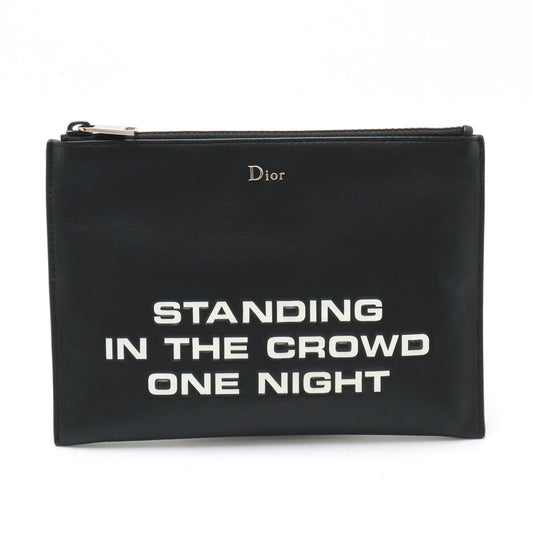 Dior Homme Leather Clutch Bag Black