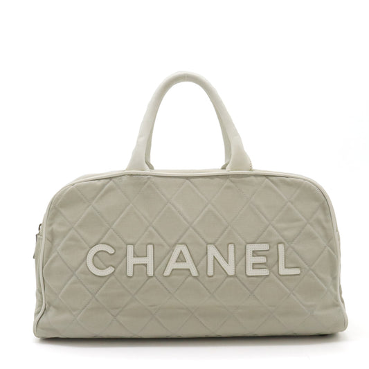 Chanel Canvas Leather Logo Handbag Mini Boston