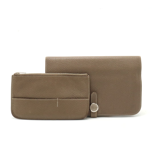 Hermes Dogon Duo GM Bifold Wallet Leather