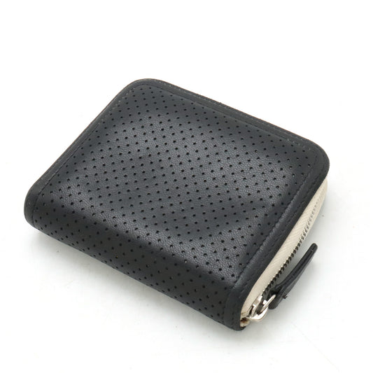 Chanel Leather Card Case Black Ivory