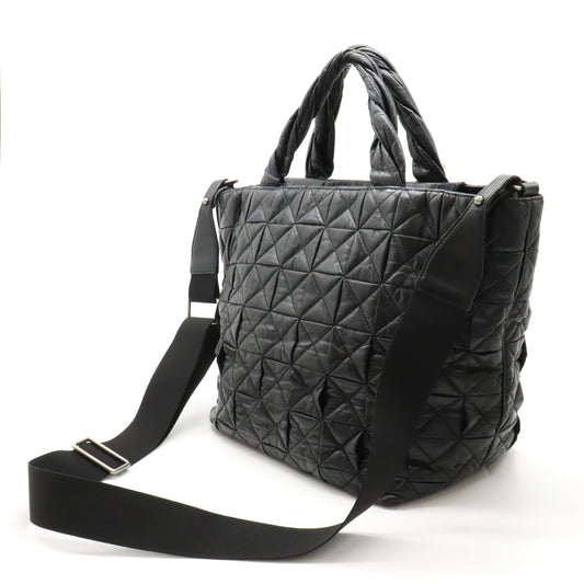 Chanel Quilted Leather Tote Bag Black