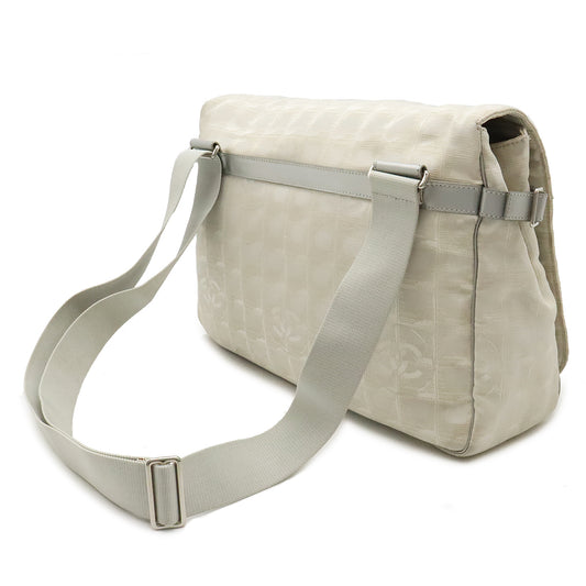 Chanel Nylon Jacquard Messenger Bag Ivory