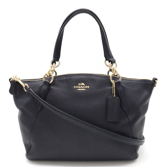 Coach Small Kelsey Satchel Handbag Dark Navy