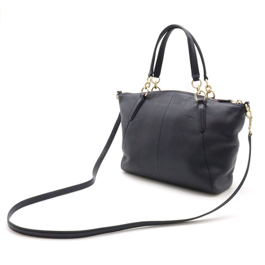 Coach Small Kelsey Satchel Handbag Dark Navy