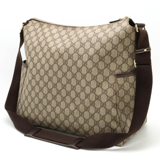 Gucci GG Supreme Messenger Bag Beige Brown