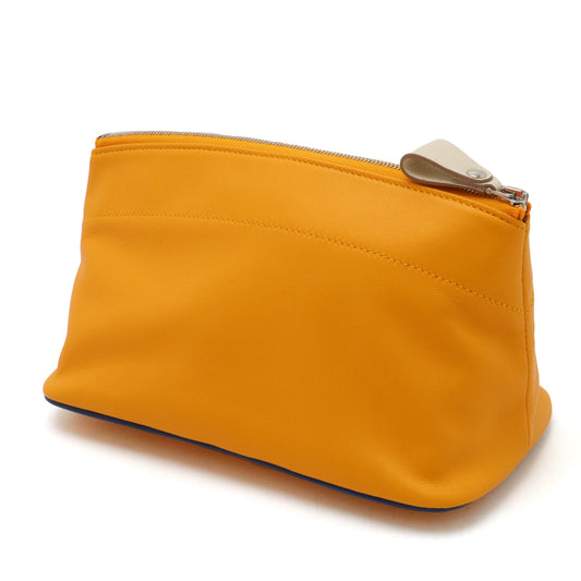 Hermes Toubouyou MM Leather Pouch Orange