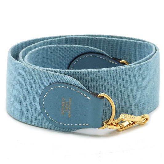 Hermes Leather Evelyne Shoulder Strap Light Blue