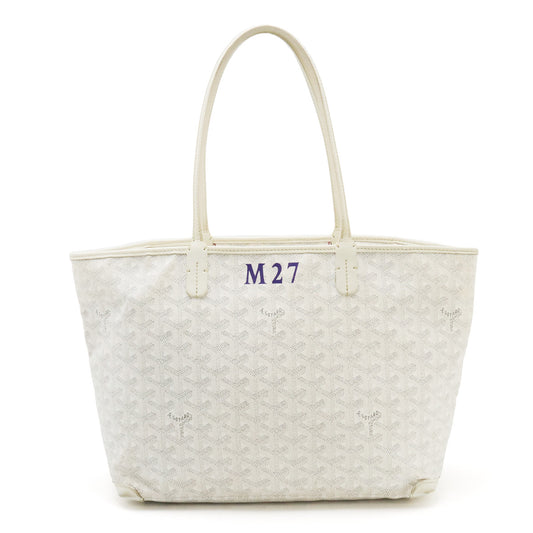 Goyard Artois PM Tote Bag PVC Leather White