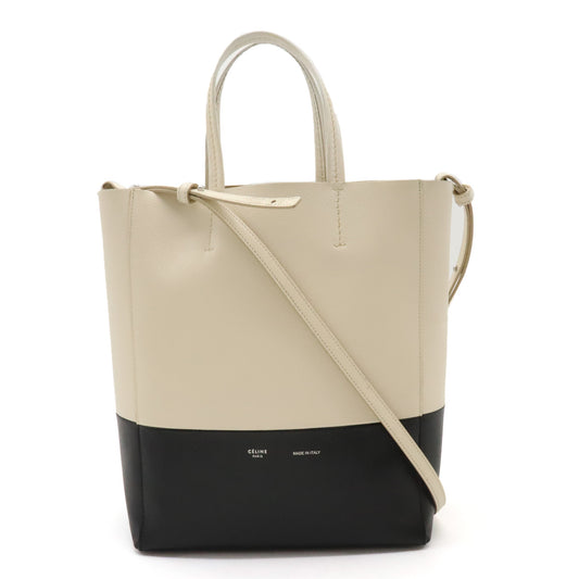 Celine Leather Vertical Cabas Small Tote Bag