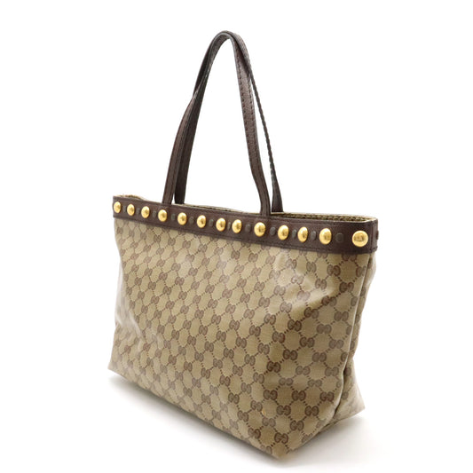 Gucci GG Crystal Tote Bag Coated Canvas Leather