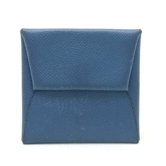 Hermes Bastia Coin Case Leather Blue