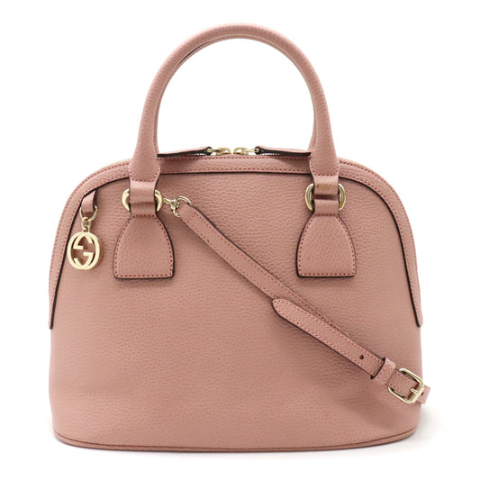 Gucci Leather Interlocking G 2WAY Handbag