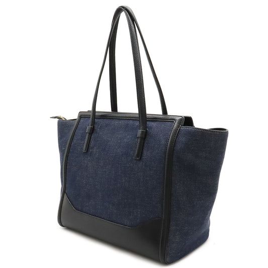 Salvatore Ferragamo Denim Leather Amy Tote Bag