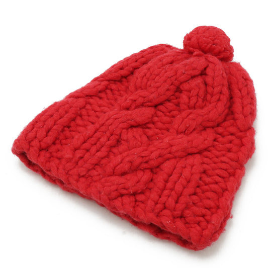 Prada Wool Knit Hat Red