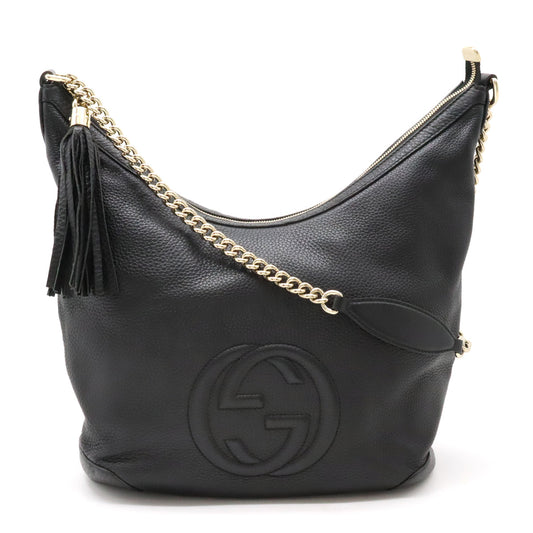 Gucci Soho Leather Chain Shoulder Bag Black