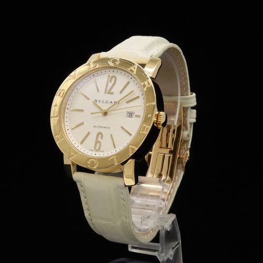 Bvlgari BB42GL Automatic Watch K18YG Croco Strap