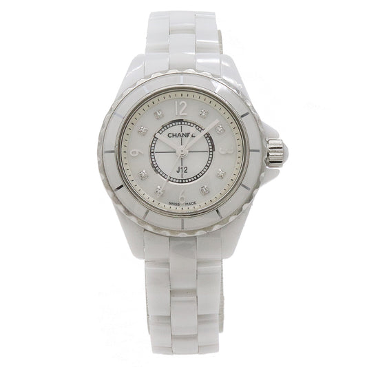 Chanel J12 White Ceramic Diamond Quartz Watch H2570